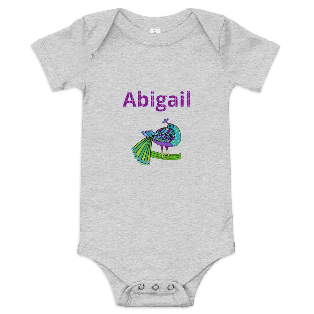 Abigail Personalized Baby short sleeve one piece