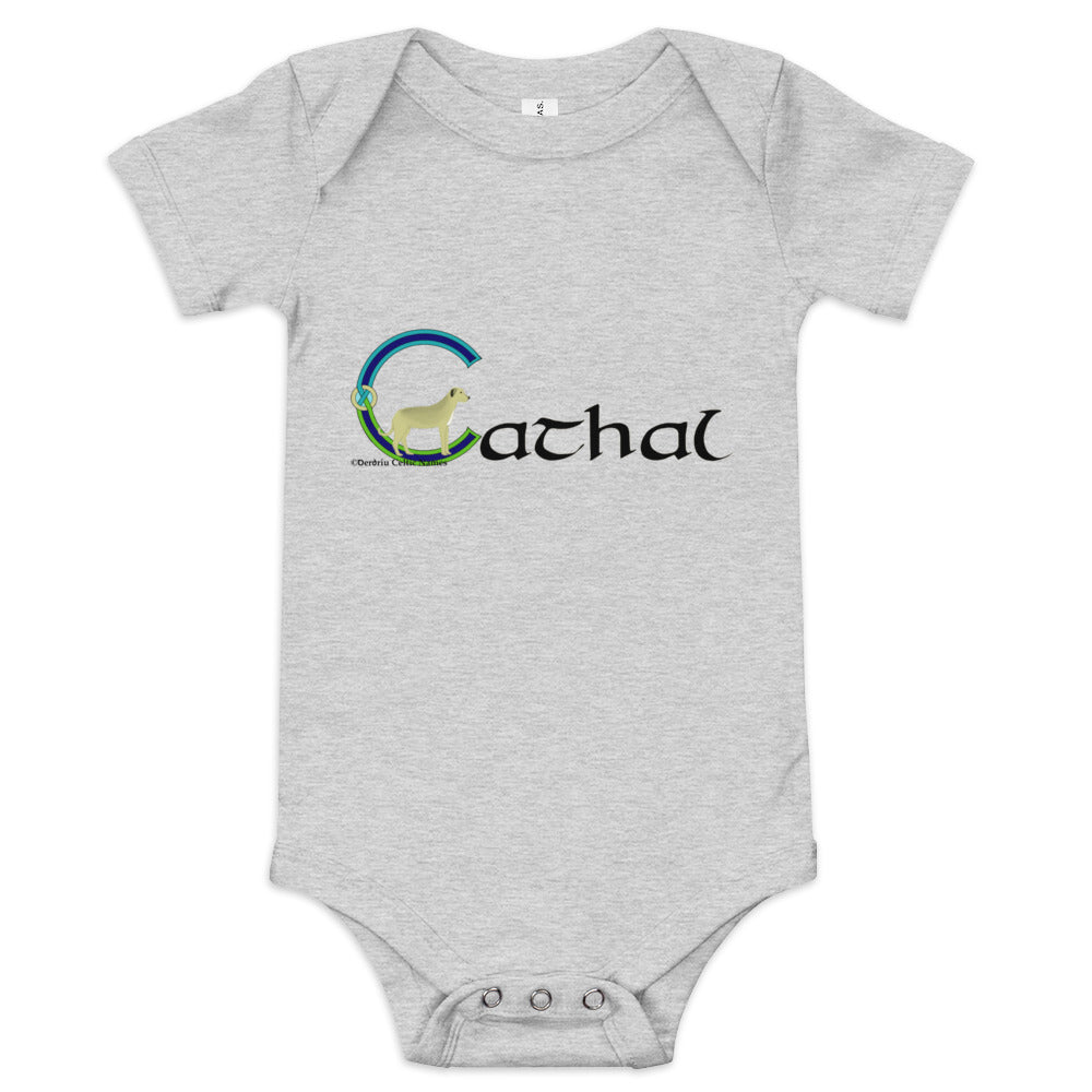 Cathal (Charles) - Personalized baby short sleeve one piece with Irish name Cathal