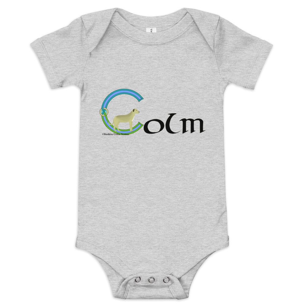 Colm (Jonah) - Personalized baby short sleeve one piece with Irish name Colm