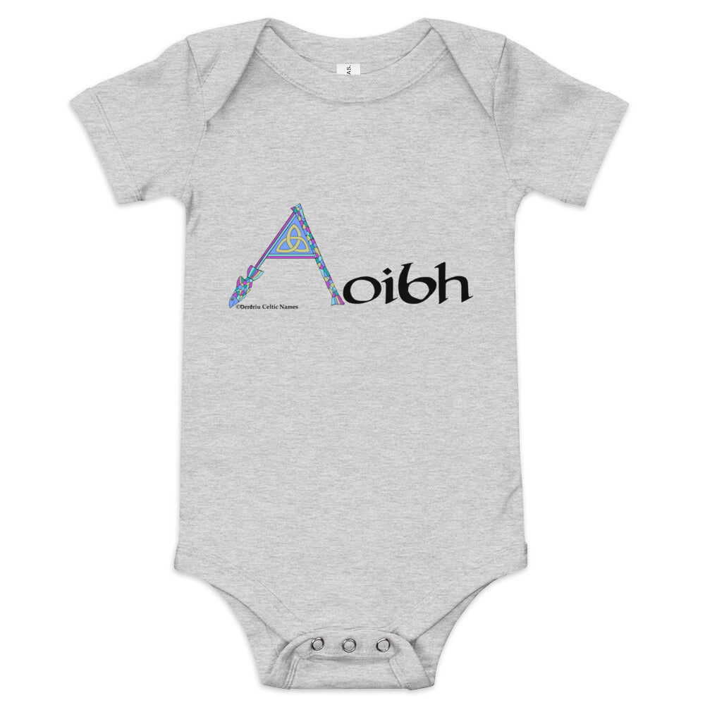 Aoibh (Eve) - Personalized baby short sleeve one piece with Irish name Aoibh