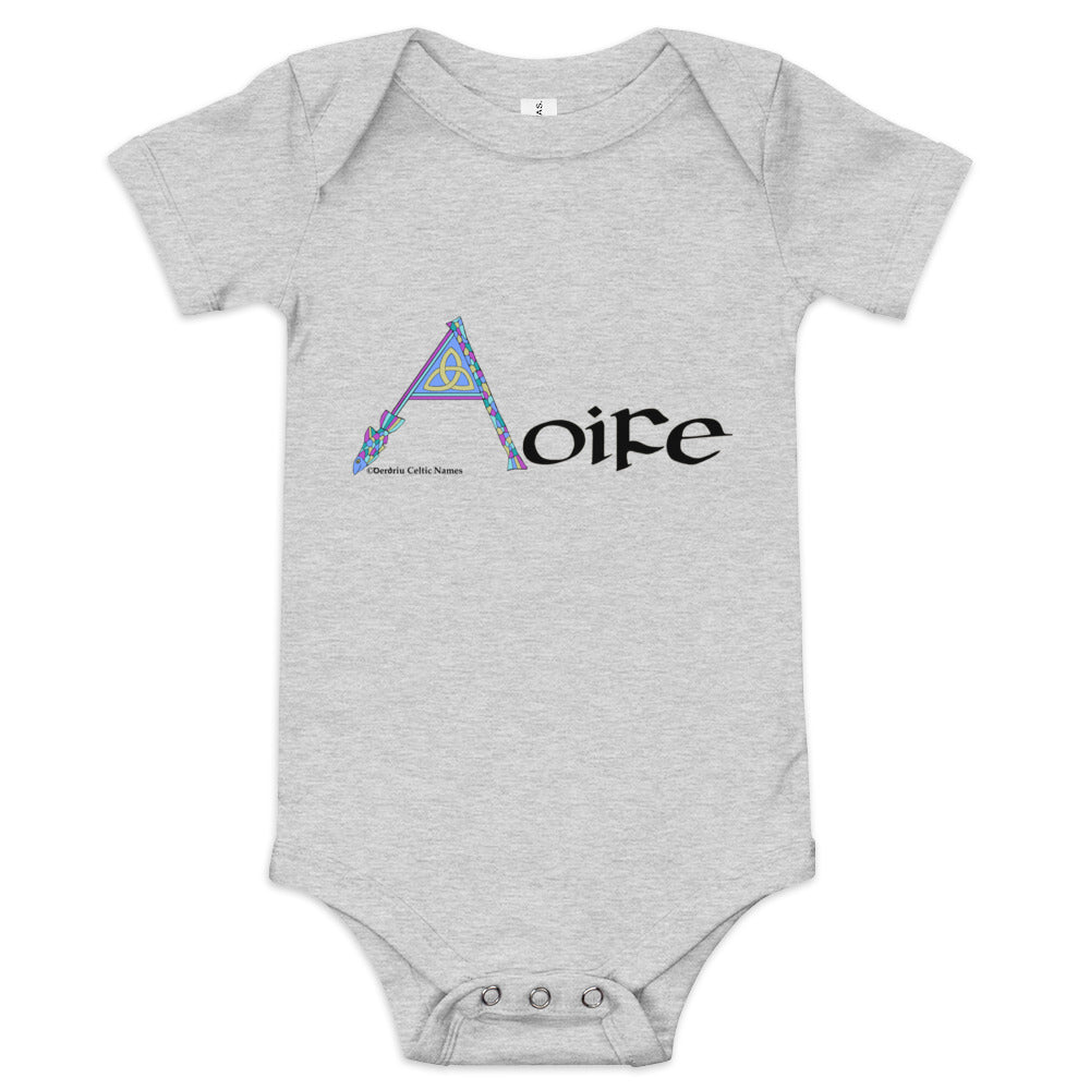 Aoife (Eva) - Personalized baby short sleeve one piece with Irish name Aoife