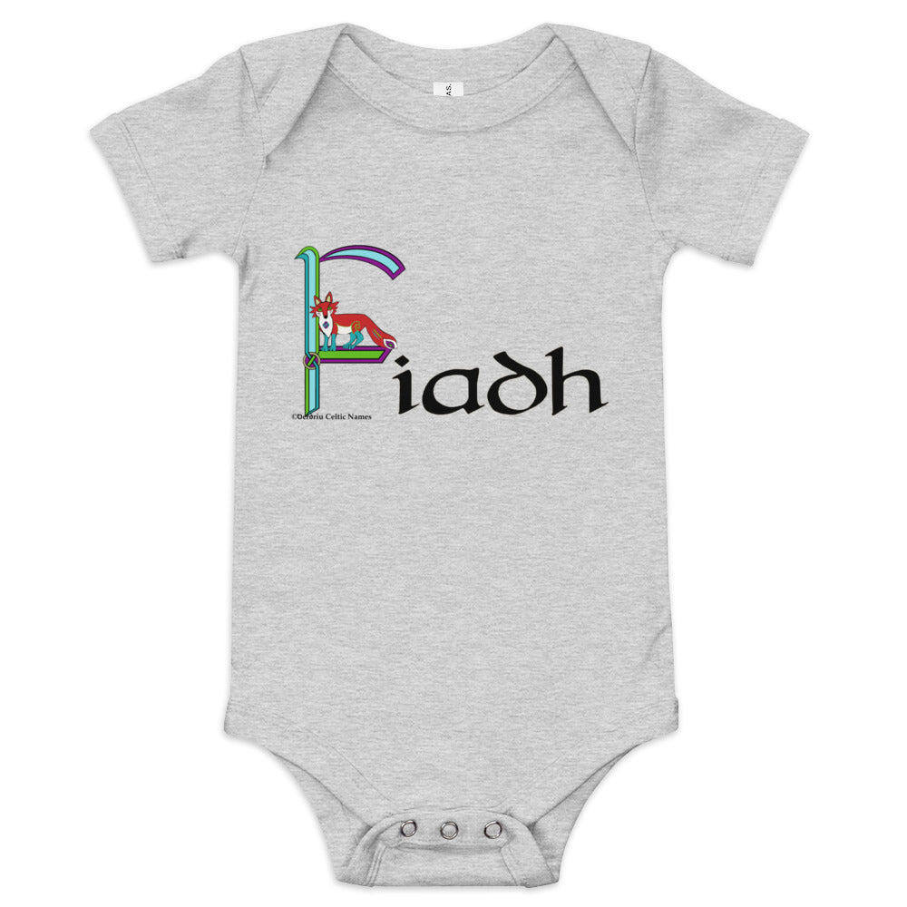 Fiadh - Personalized baby short sleeve one piece with Irish name Fiadh