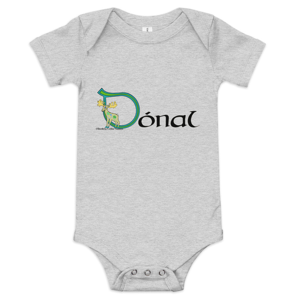 Dónal (Daniel) - Personalized baby short sleeve one piece with Irish name Dónal