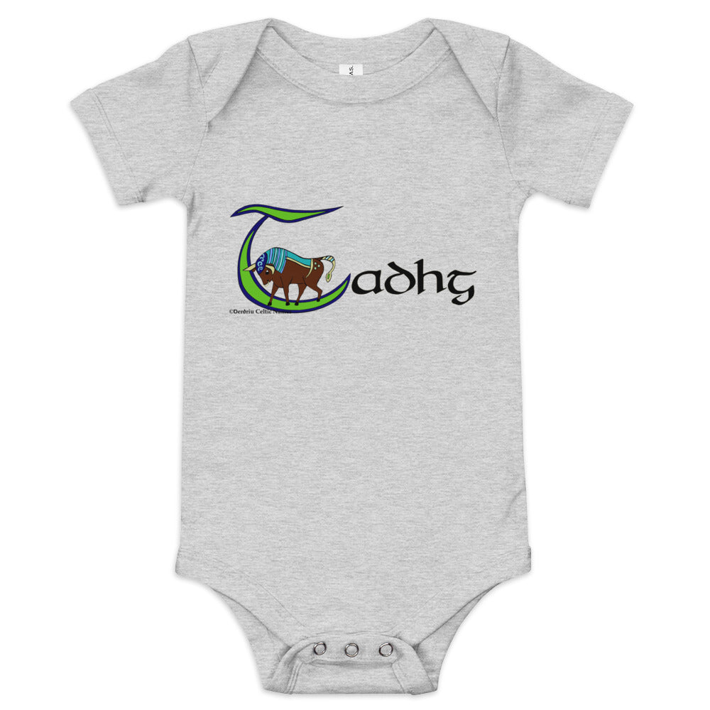 Tadhg (Timothy) - Personalized baby short sleeve one piece with Irish name Tadhg