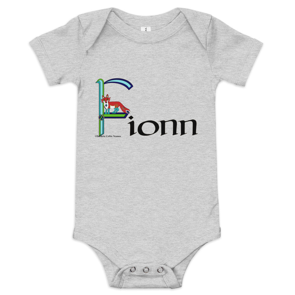 Fionn (Finn)- Personalized baby short sleeve one piece with Irish name Fionn