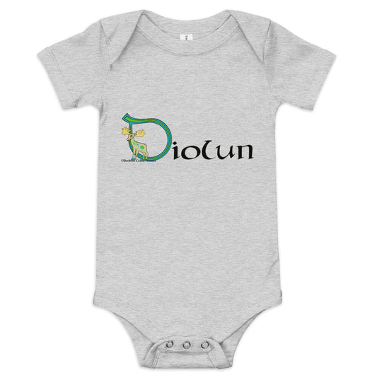 Diolun (Dylan) - Personalized baby short sleeve one piece with Irish name Diolun