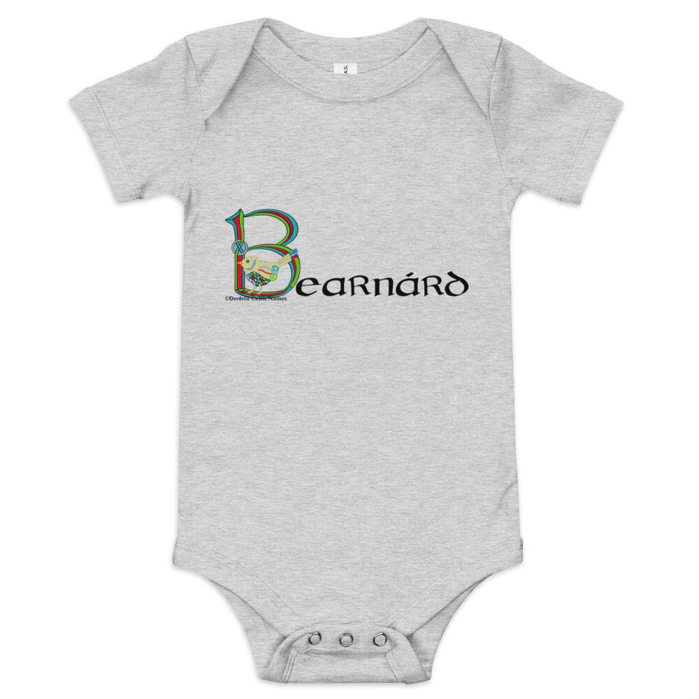 Bearnárd (Bernard) - Personalized baby short sleeve one piece with Irish name Bearnárd