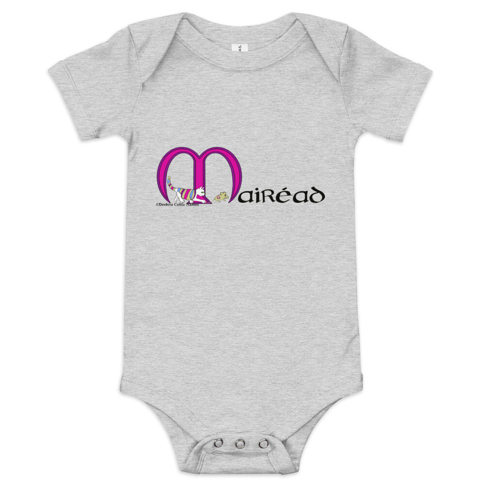 Mairéad (Megan) - Personalized baby short sleeve one piece with Irish name Mairéad