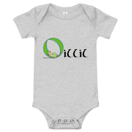 Oillil (Elijah) - Personalized baby short sleeve one piece with Irish name Oillil