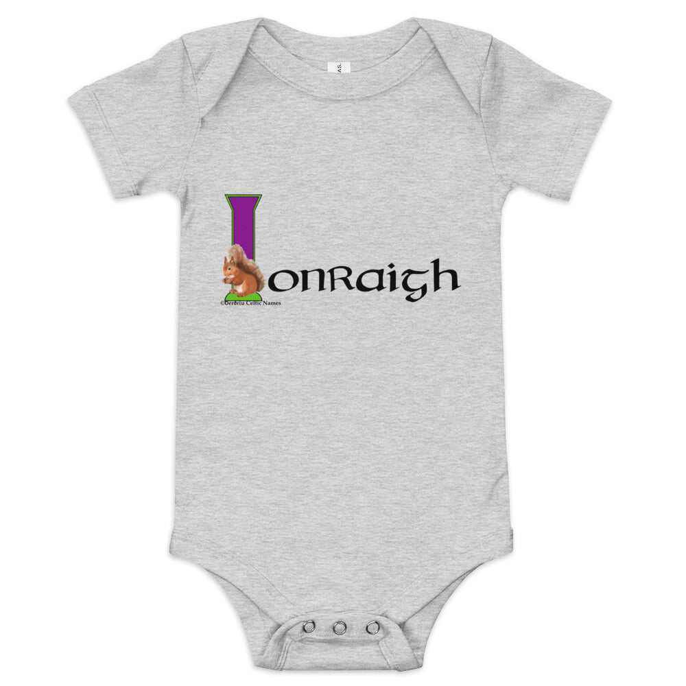 Ionraigh (Zara) - Personalized baby short sleeve one piece with Irish name Ionraigh