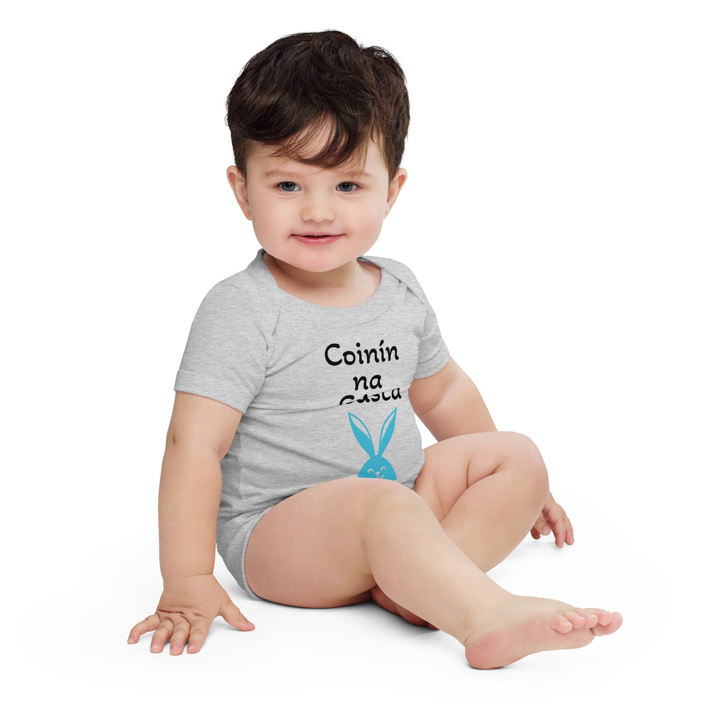 Coinín na Cásca (Easter Bunny) - Irish Language Easter Baby Short Sleeve One Piece