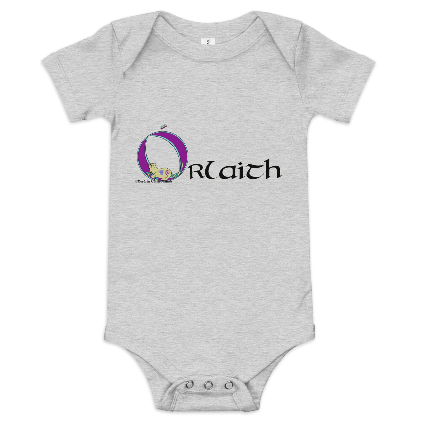 Órlaith (Orla) - Personalized Baby Short Sleeve One Piece with Irish Name Órlaith