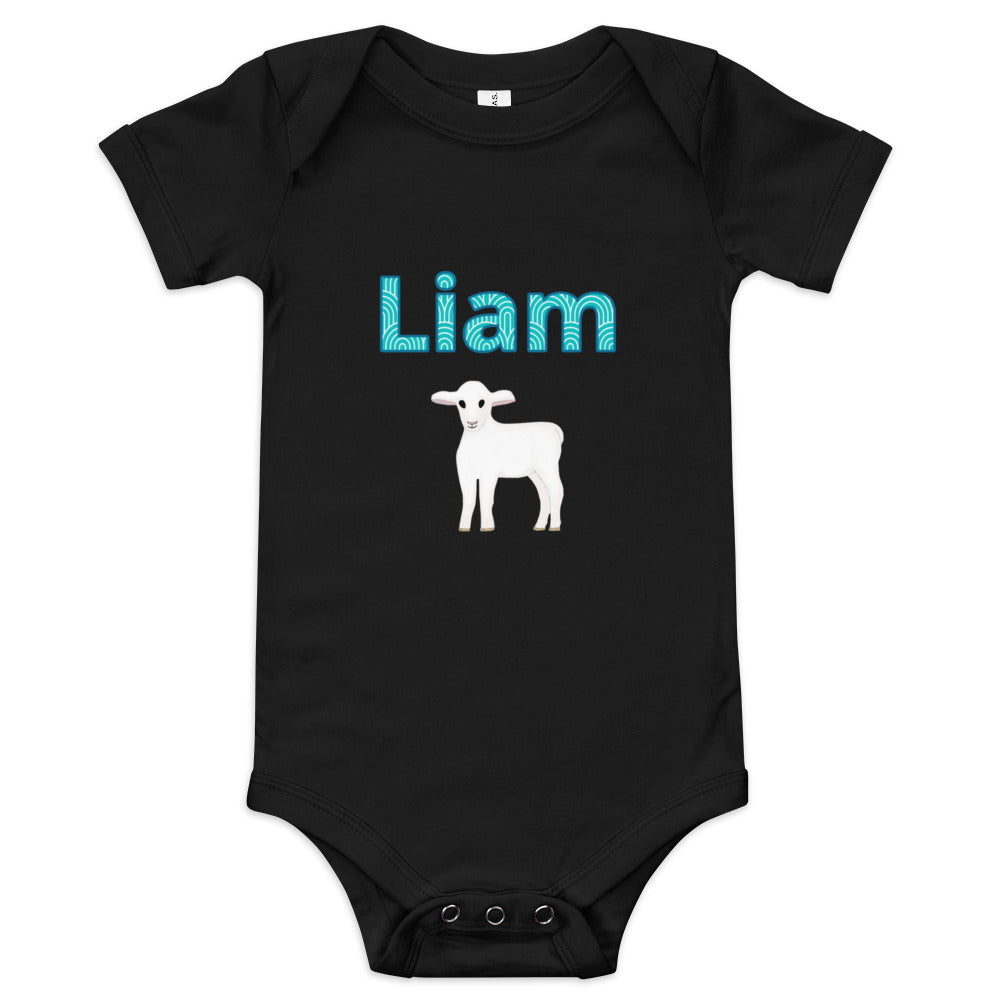 Liam Personalized Baby short sleeve one piece