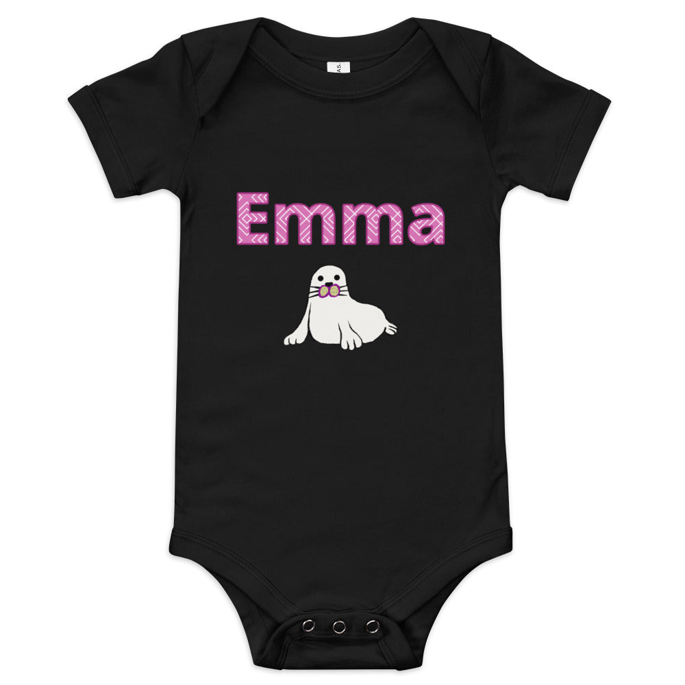 Emma Personalized Baby short sleeve one piece