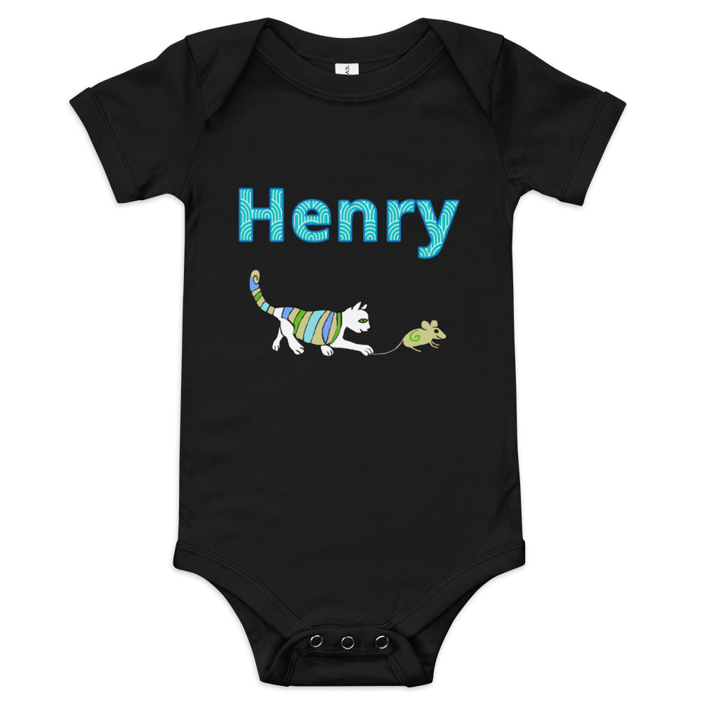 Henry Personalized Baby short sleeve one piece