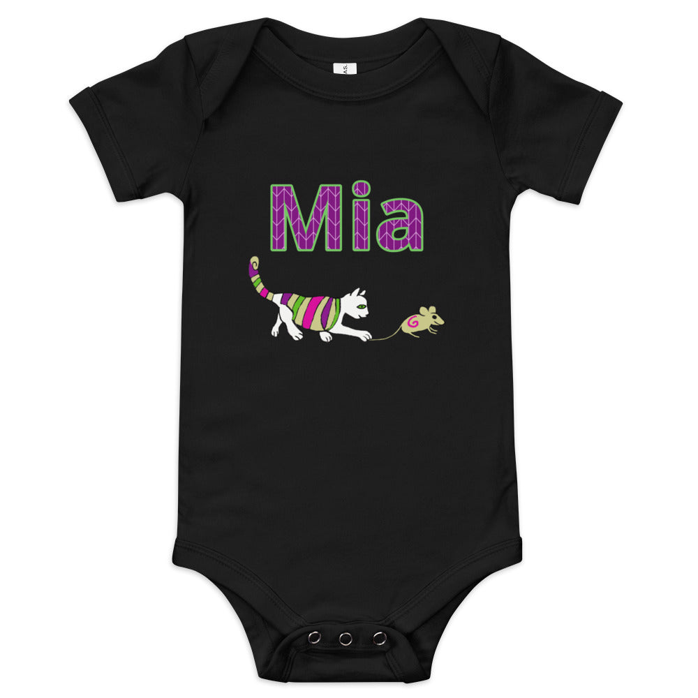 Mia Personalized Baby short sleeve one piece