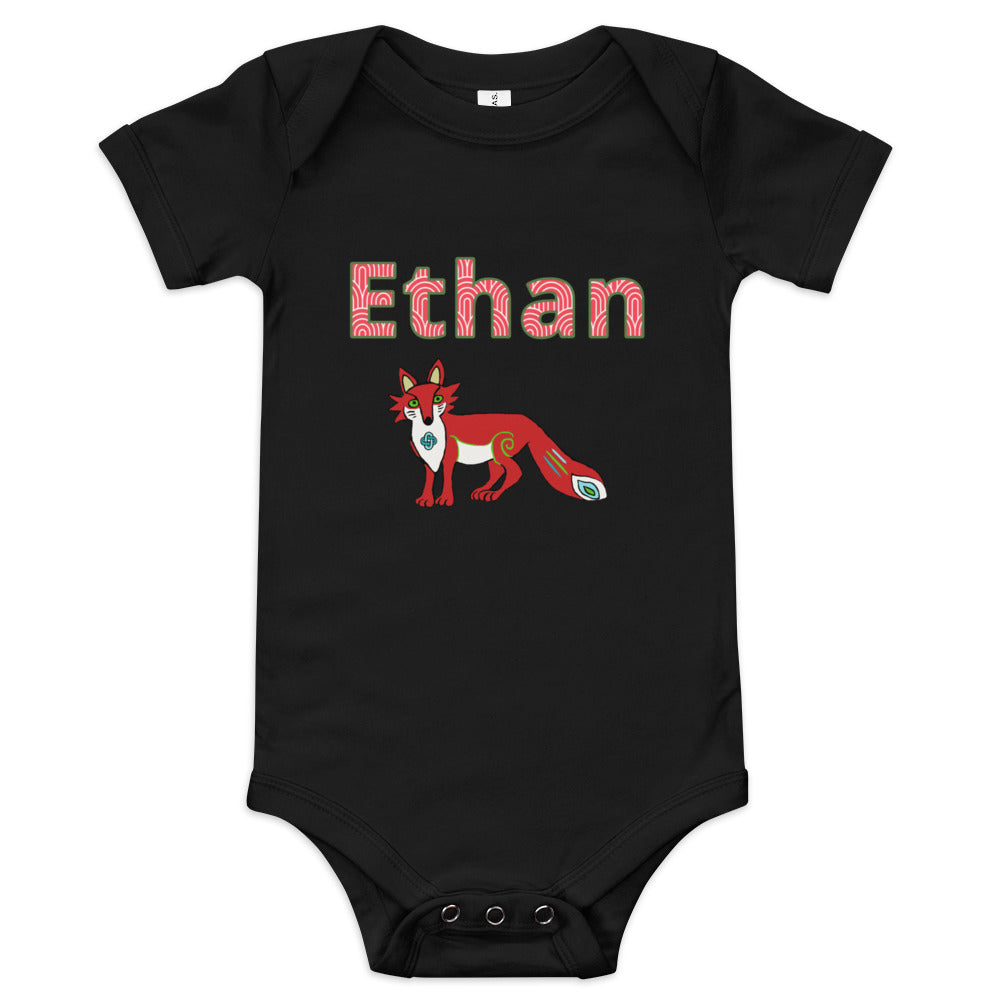 Ethan Personalized Baby short sleeve one piece