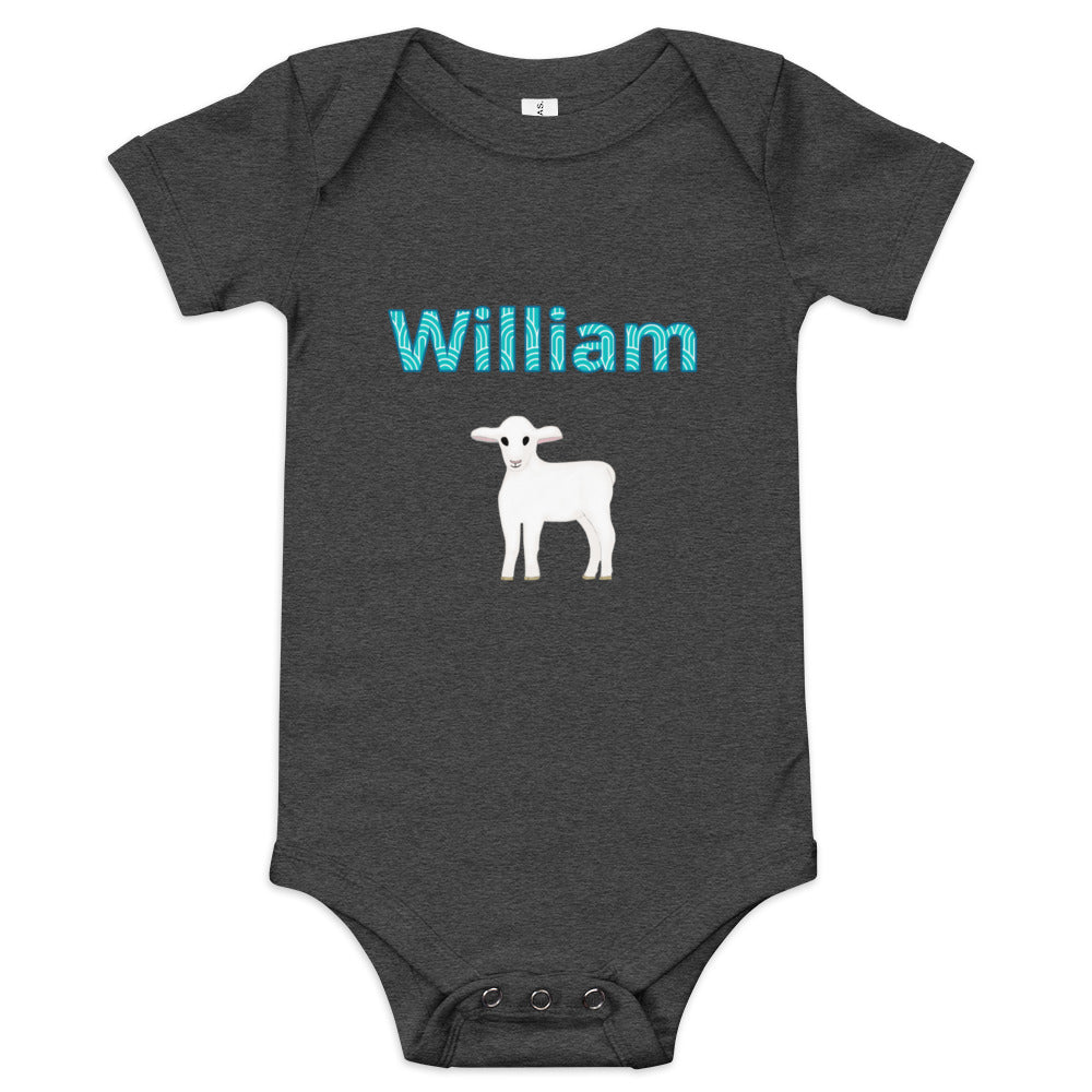 William Personalized Baby short sleeve one piece