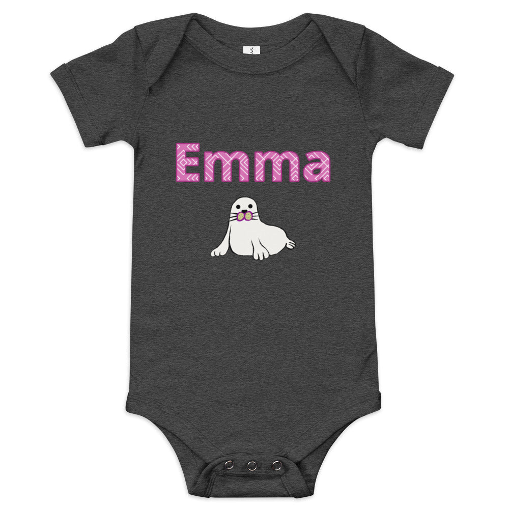 Emma Personalized Baby short sleeve one piece