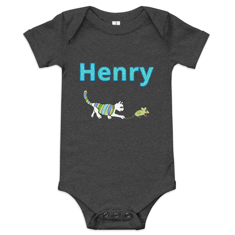 Henry Personalized Baby short sleeve one piece