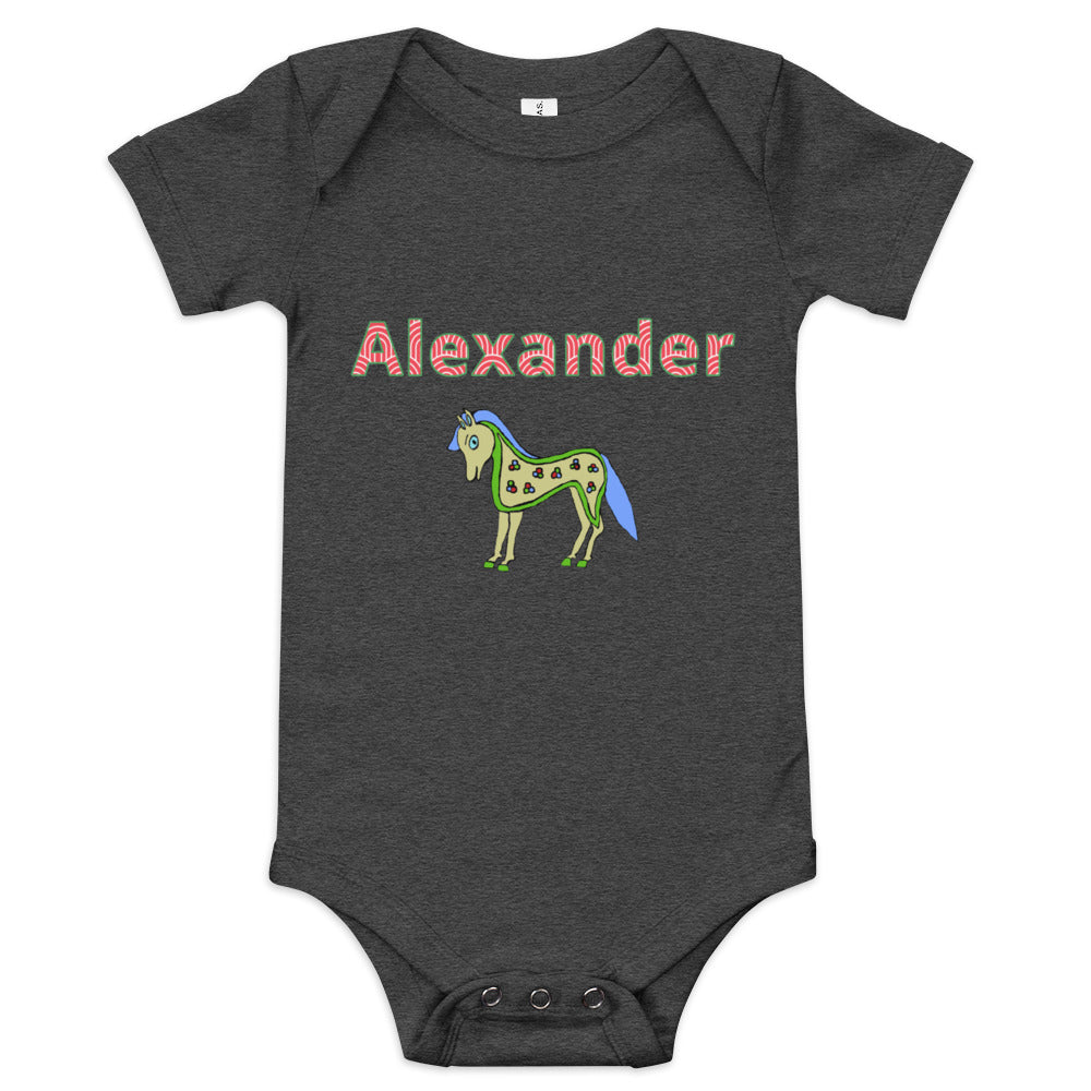 Alexander Personalized Baby short sleeve one piece