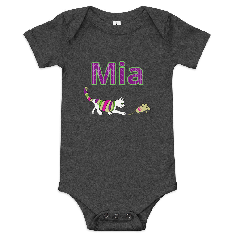 Mia Personalized Baby short sleeve one piece