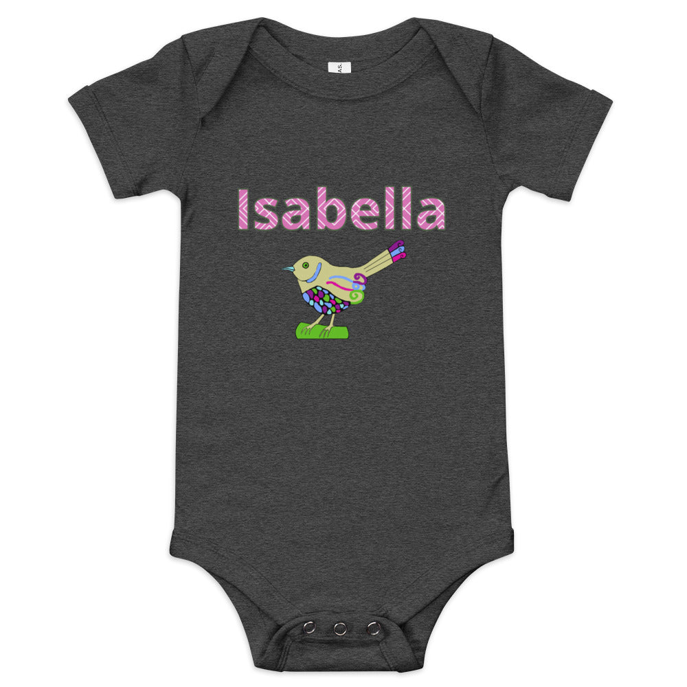 Isabella Personalized Baby short sleeve one piece