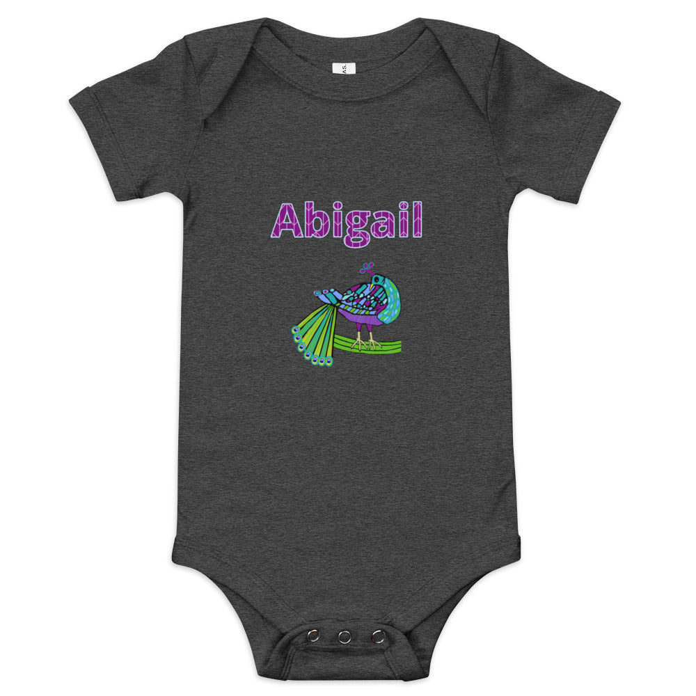 Abigail Personalized Baby short sleeve one piece