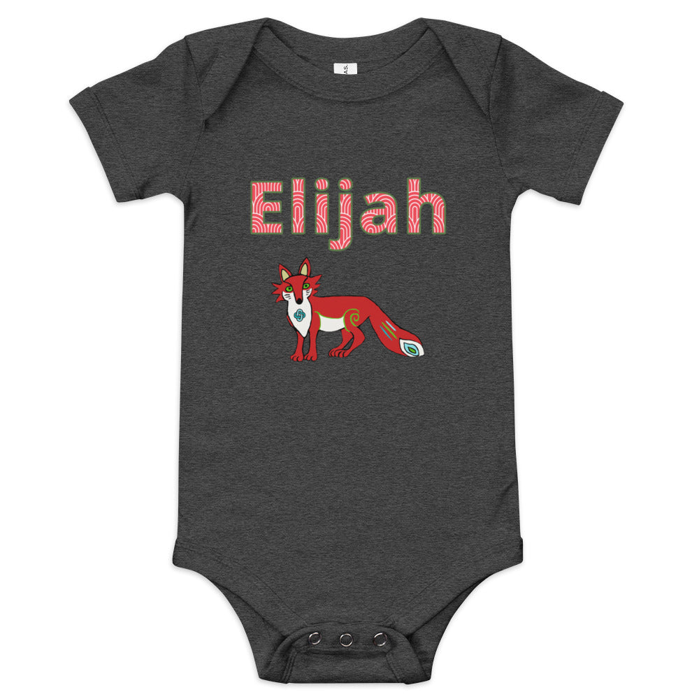 Elijah Personalized Baby short sleeve one piece