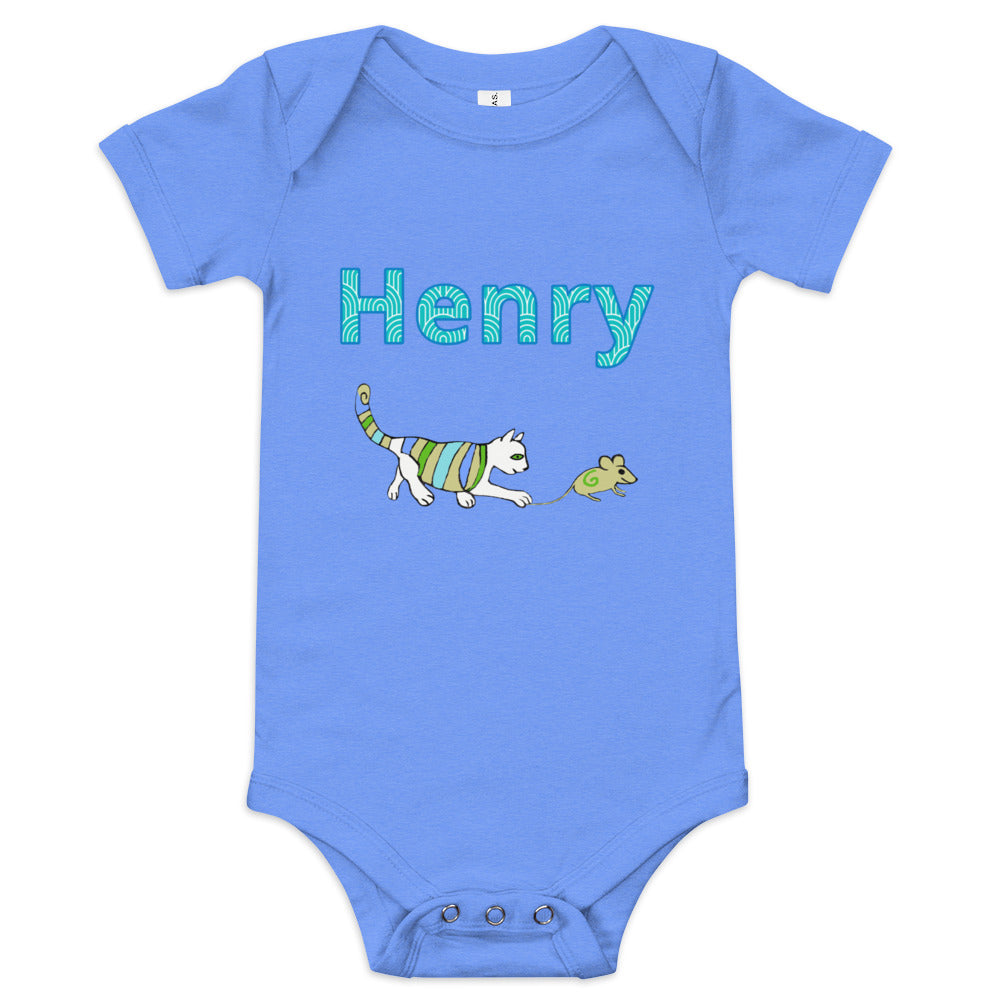 Henry Personalized Baby short sleeve one piece