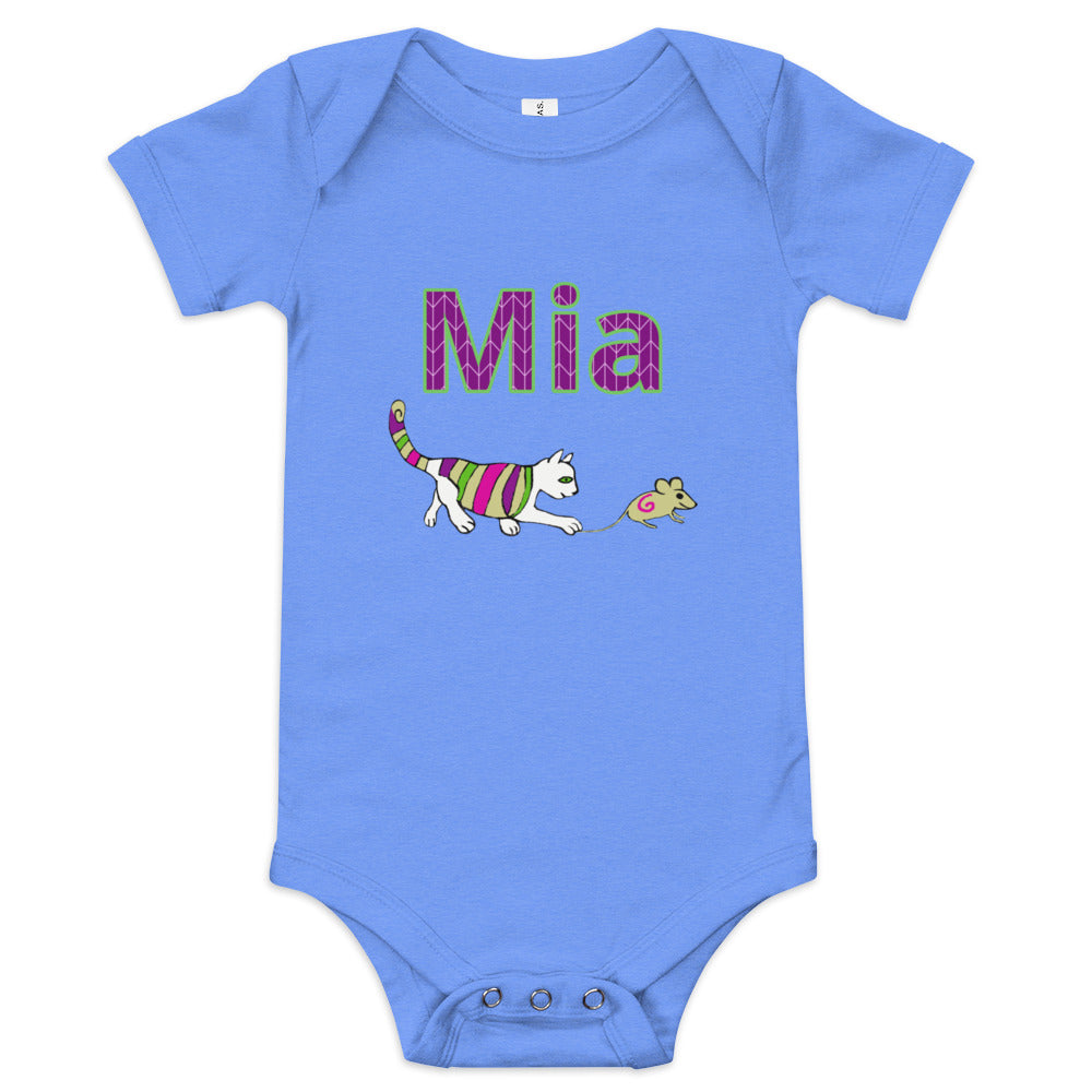 Mia Personalized Baby short sleeve one piece