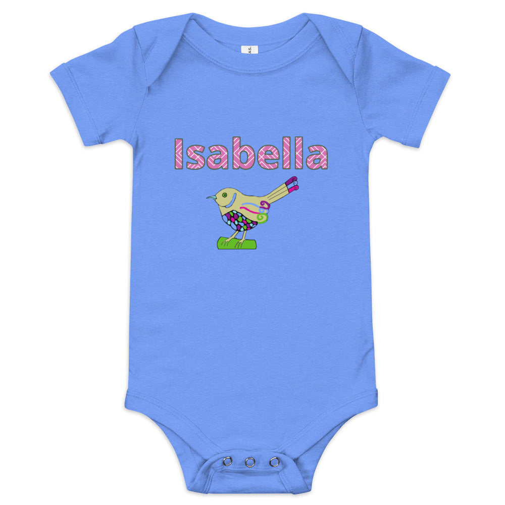 Isabella Personalized Baby short sleeve one piece