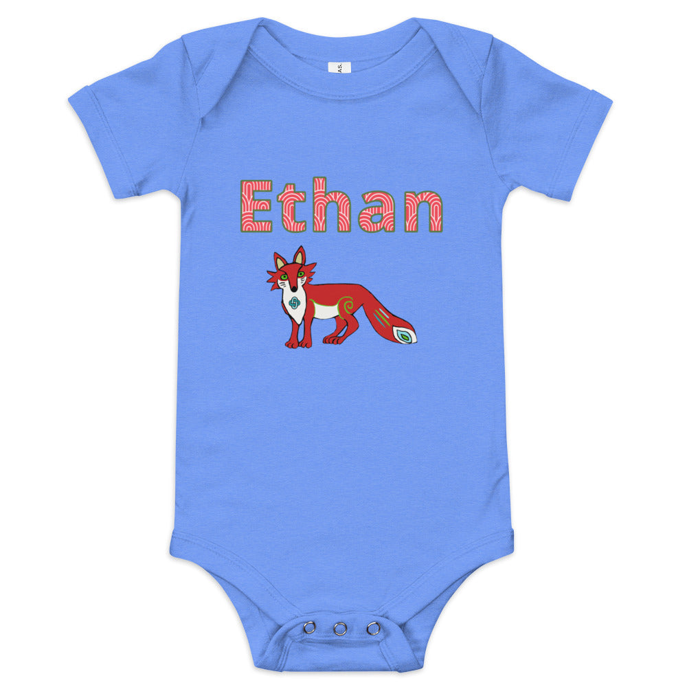 Ethan Personalized Baby short sleeve one piece