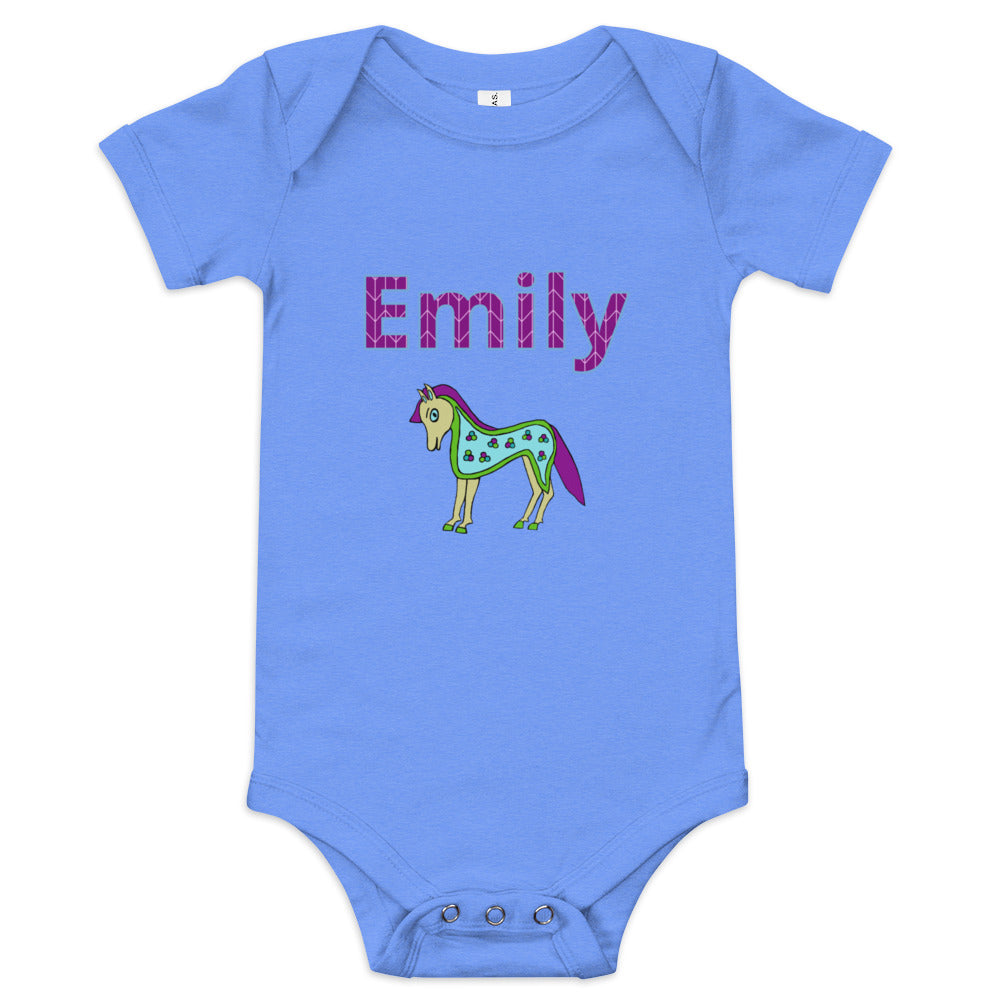 Emily Personalized Baby short sleeve one piece