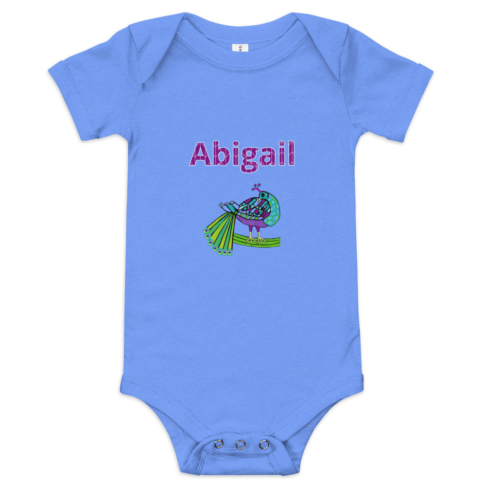 Abigail Personalized Baby short sleeve one piece