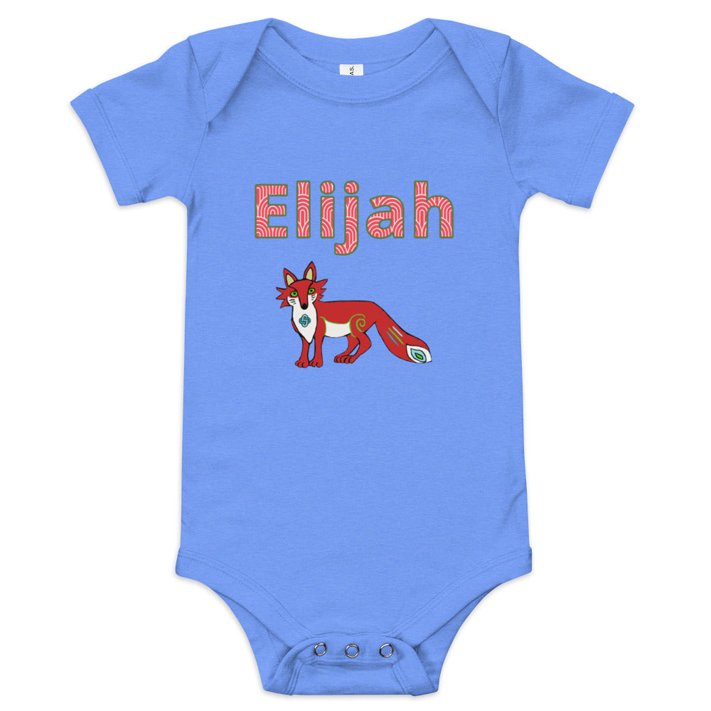 Elijah Personalized Baby short sleeve one piece