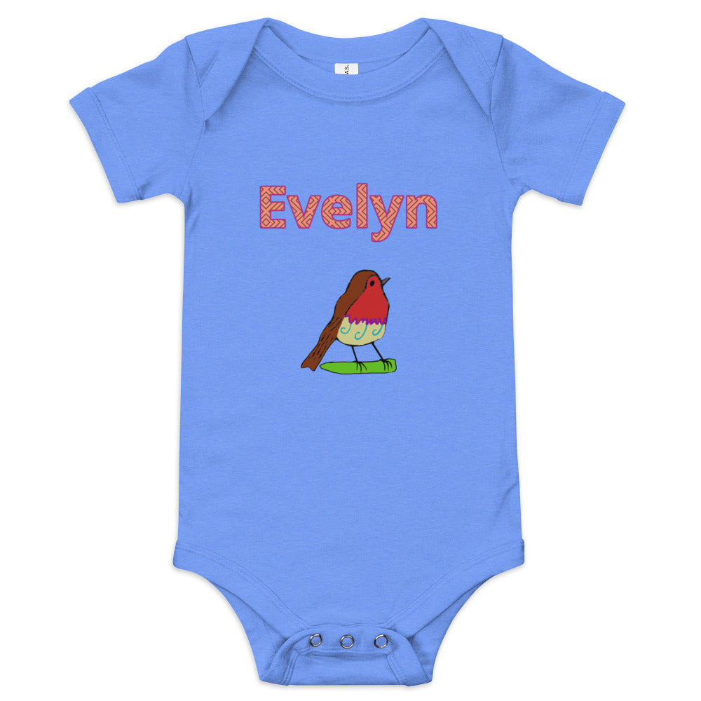 Evelyn Personalized Baby short sleeve one piece