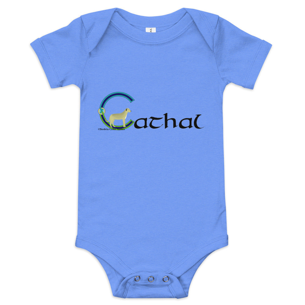 Cathal (Charles) - Personalized baby short sleeve one piece with Irish name Cathal