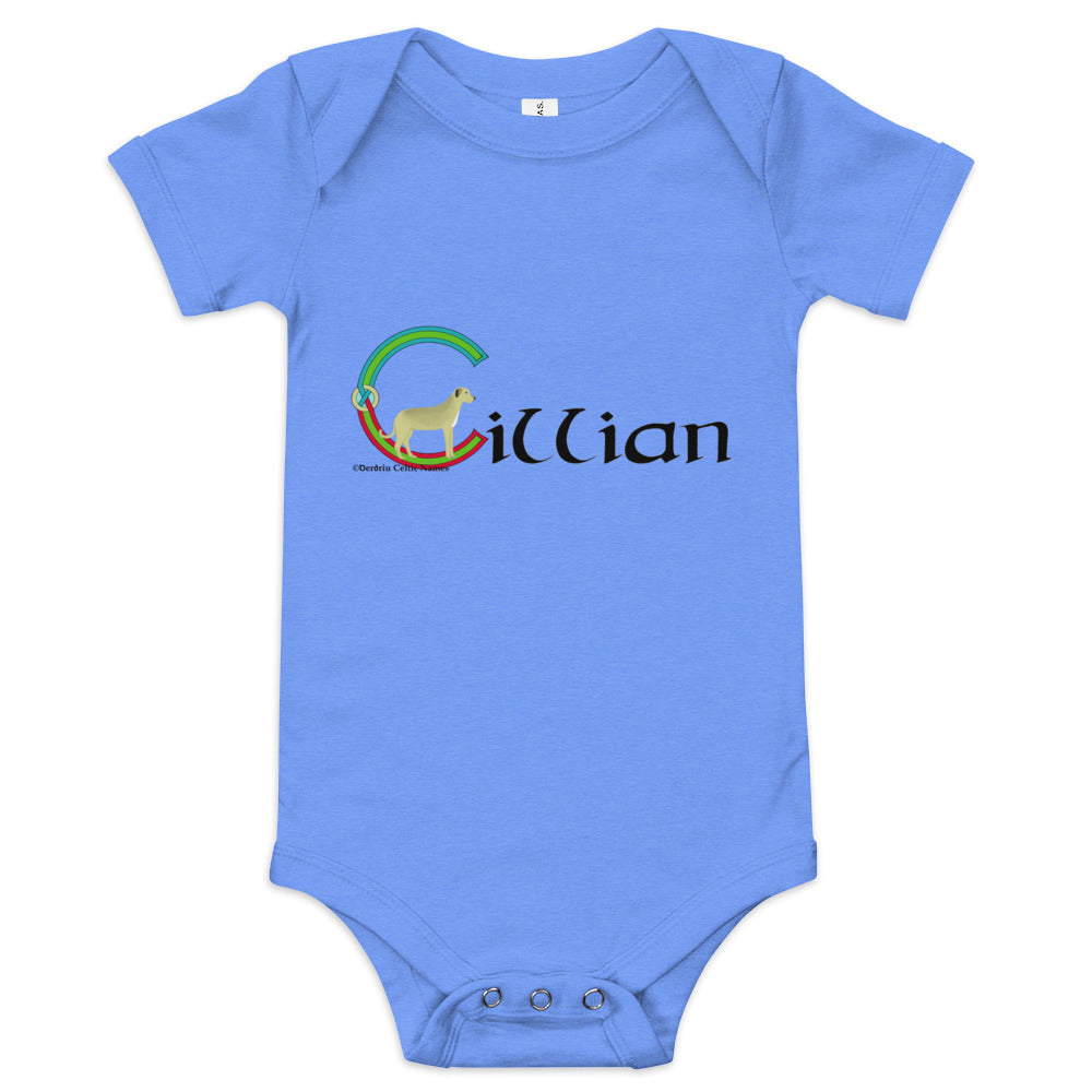 Cillian (Killian) - Personalized baby short sleeve one piece with Irish name Cillian