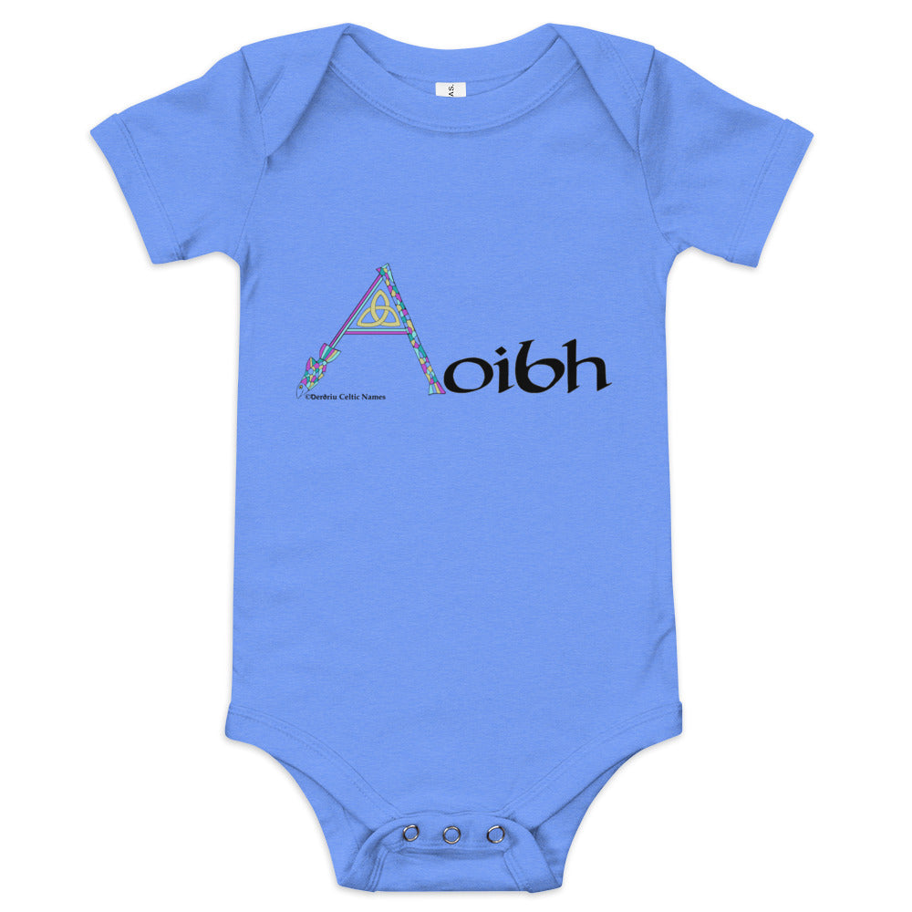 Aoibh (Eve) - Personalized baby short sleeve one piece with Irish name Aoibh