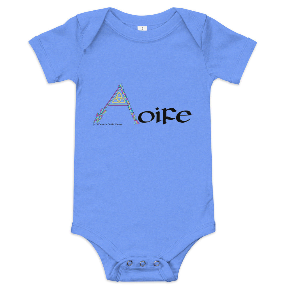 Aoife (Eva) - Personalized baby short sleeve one piece with Irish name Aoife