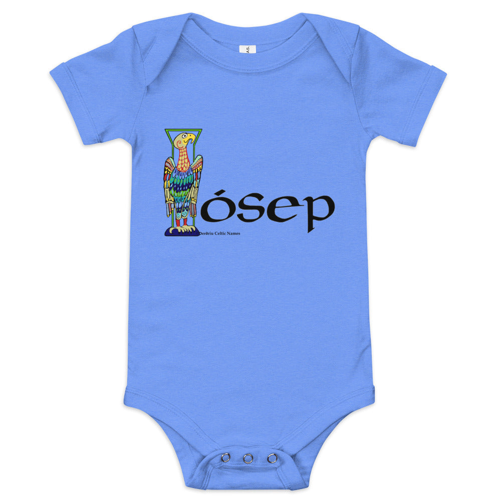 Iósep (Joseph) - Personalized baby short sleeve one piece with Irish name Iósep