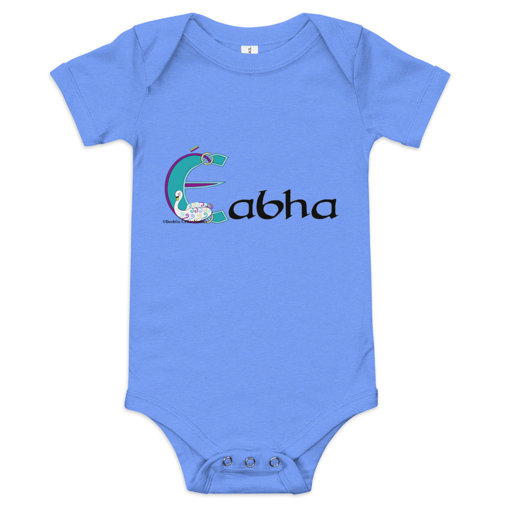 Éabha (Eva) - Personalized baby short sleeve one piece with Irish name Éabha