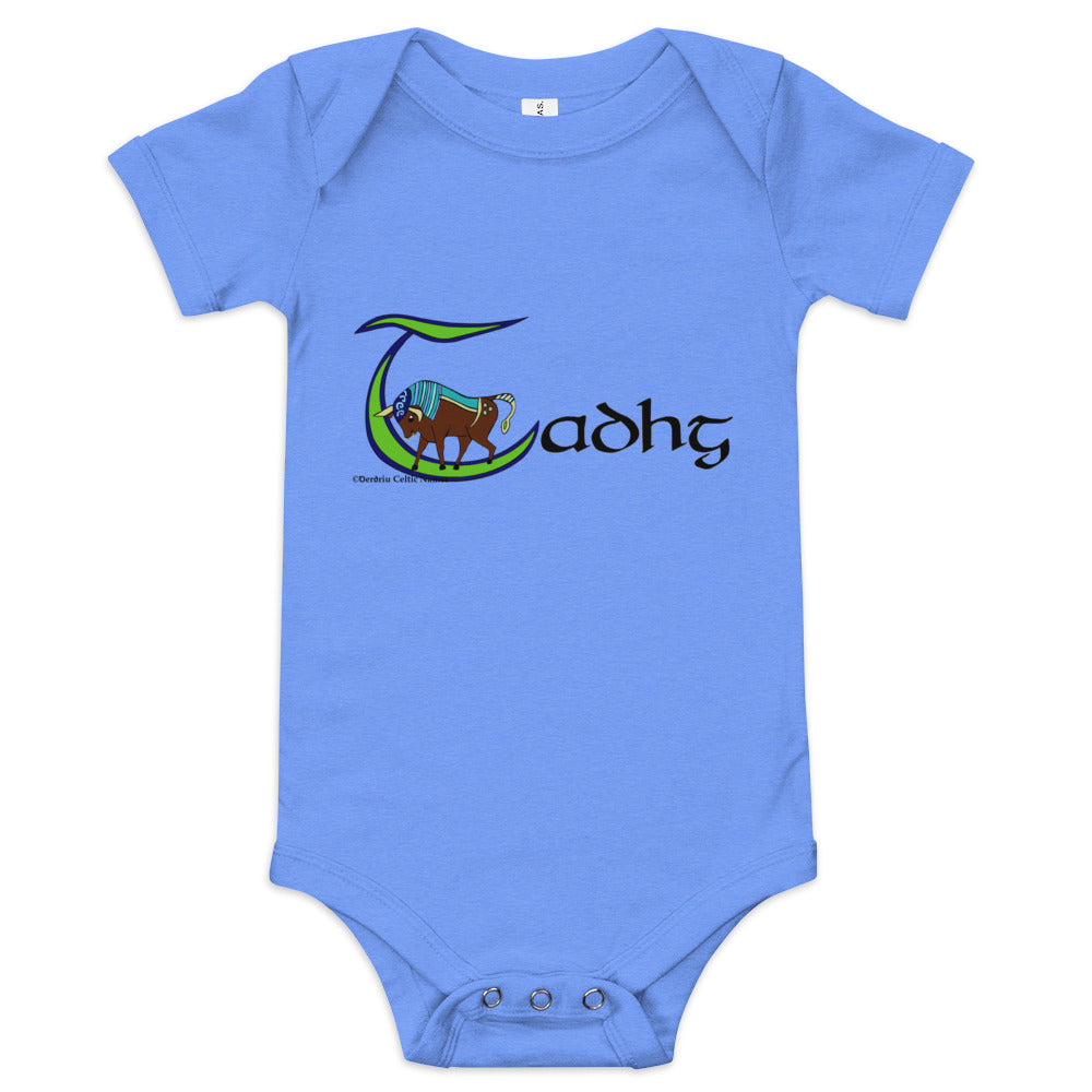 Tadhg (Timothy) - Personalized baby short sleeve one piece with Irish name Tadhg