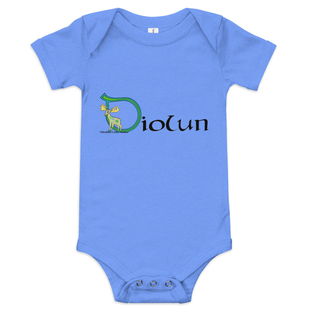 Diolun (Dylan) - Personalized baby short sleeve one piece with Irish name Diolun