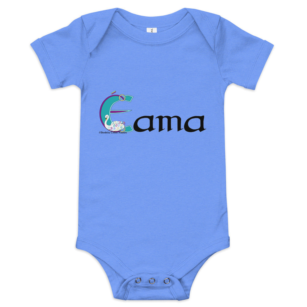 Éama (Emma) - Personalized baby short sleeve one piece with Irish name Éama