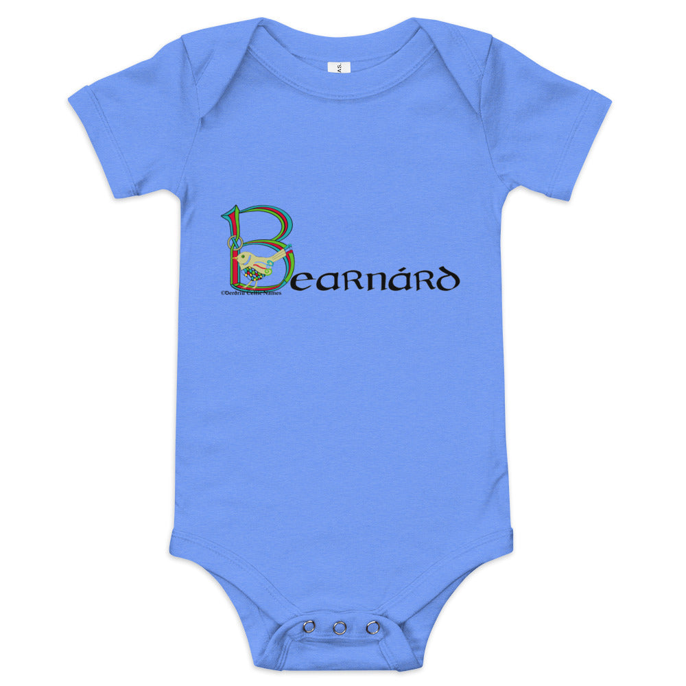 Bearnárd (Bernard) - Personalized baby short sleeve one piece with Irish name Bearnárd