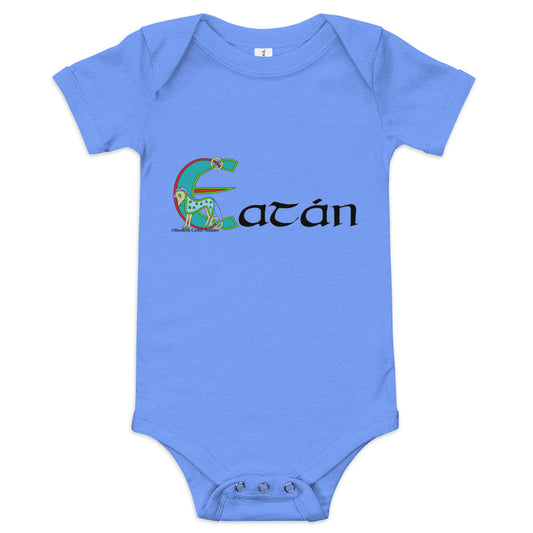 Eatán (Ethan) - Personalized baby short sleeve one piece with Irish name Eatán