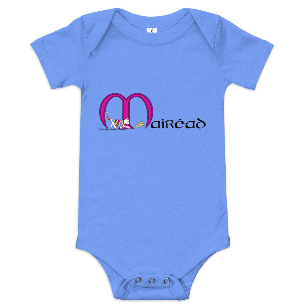 Mairéad (Megan) - Personalized baby short sleeve one piece with Irish name Mairéad