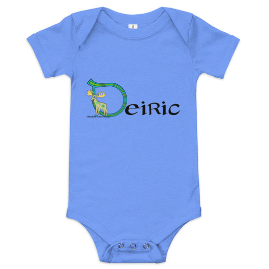 Deiric (Derek) - Personalized baby short sleeve one piece with Irish name Deiric